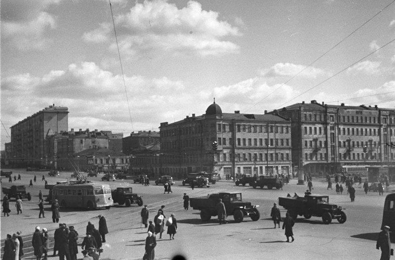 Москва, Самотечная пл., 1950 год.