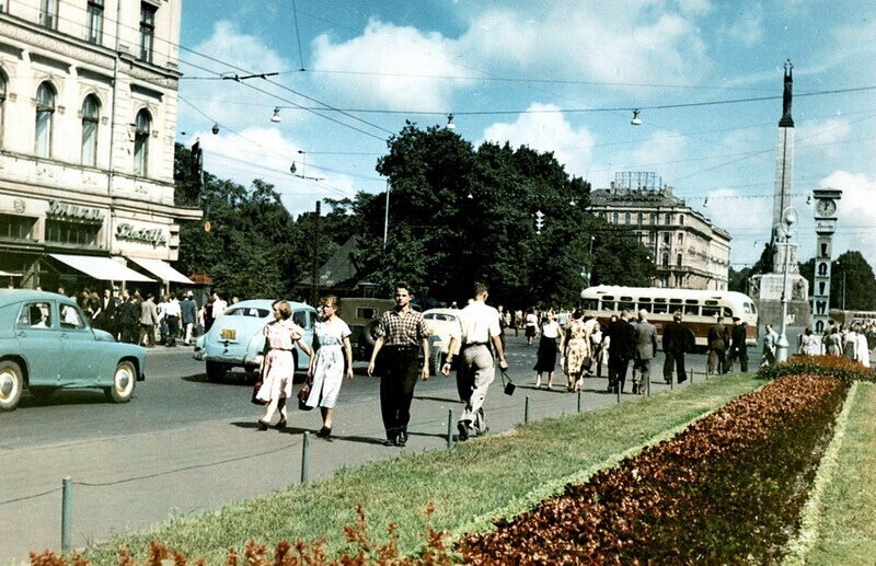 Рига, улица Ленина, около 1960-го года, может быть, конец 50-х