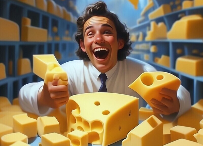 Мужчина ел один кусок сыра в течение 10 лет