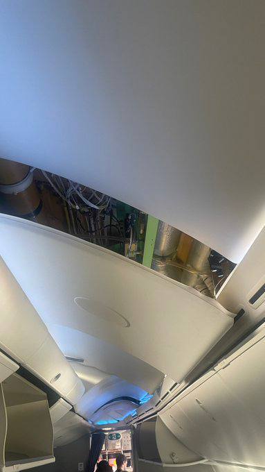 Пассажира Boeing 787 зашвырнуло прямо на багажную полку во время мощной турбулентности