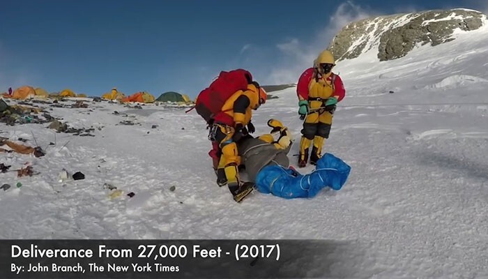 Уборщики Эвереста очищают гору от тел погибших альпинистов