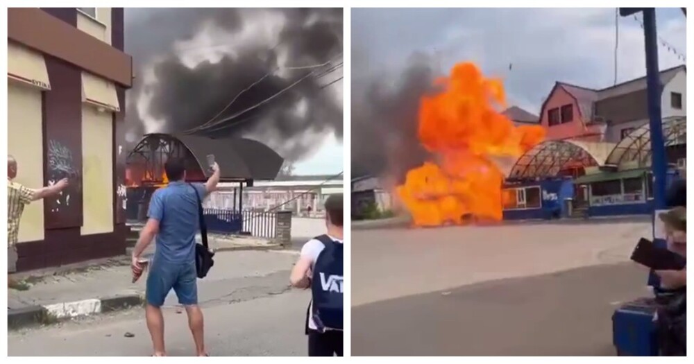 В Подмосковье взорвалась палатка с шаурмой