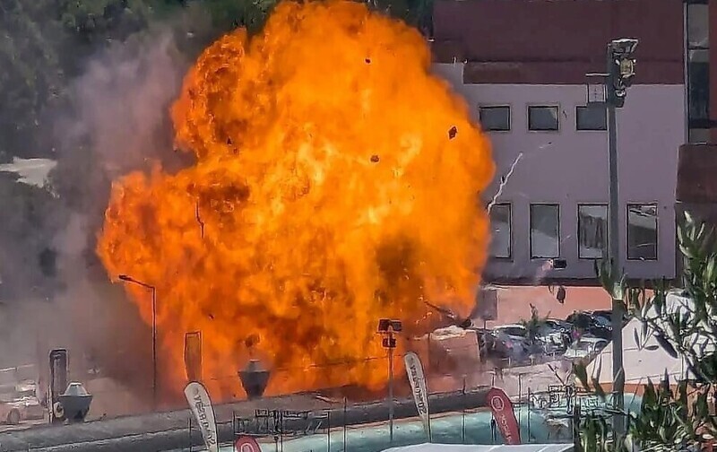 Мощным взрывом газового оборудования закончились празднества в Португалии