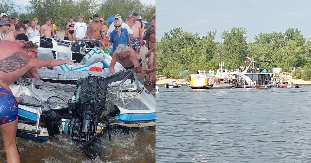 В Самарской области теплоход с туристами на полном ходу влетел в моторную лодку