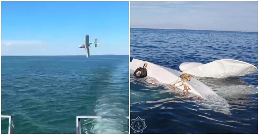 Крушение легкомоторного самолёта в Казахстане попало на видео