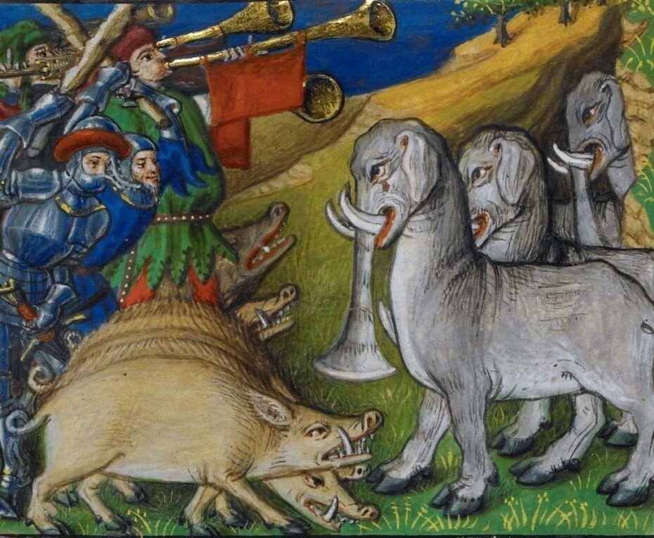 3. Кабаны против слонов, Франция, 1420-1425 гг