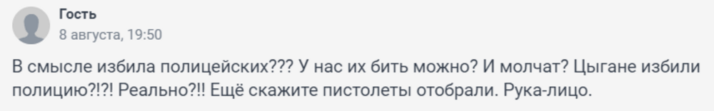 Под Волгоградом участники цыганской свадьбы набросились на полицейских