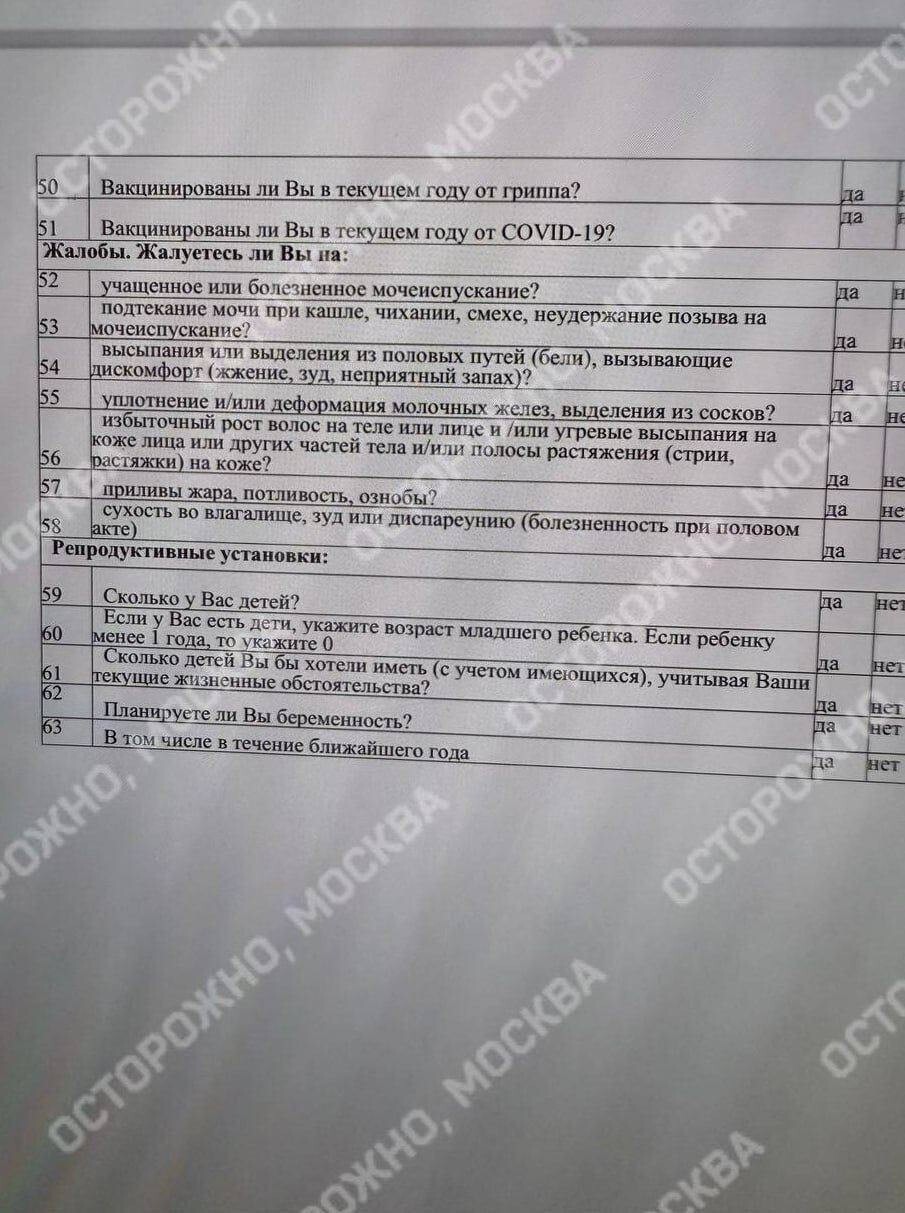 "Всем рожать!": в Подмосковье бюджетницам раздали анкеты о репродуктивном здоровье