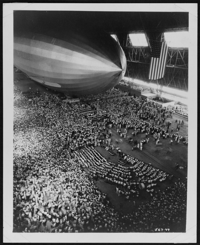 Освящение дирижабля USS Akron ZRS-4, 8 августа 1931 г.