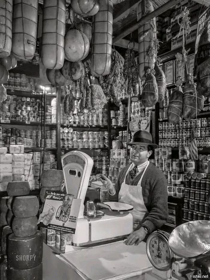 Итальянский продуктовый магазин, Нью-Йорк, 1943 год