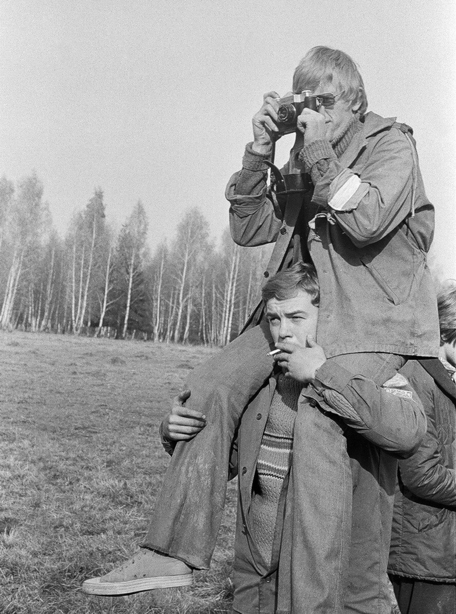 «Высотная съемка». Московская область. 1974 год. Фотограф Сергей Сухарев.