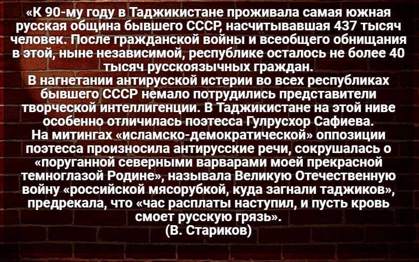 Вот что писал Владимир Стариков в книге «Долгая дорога в Россию»