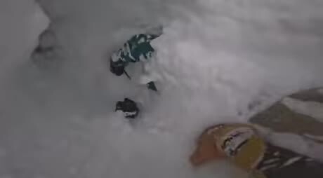 Skier Stumbles Upon Snowboarder Buried Alive And Saves Him from Certain Death...