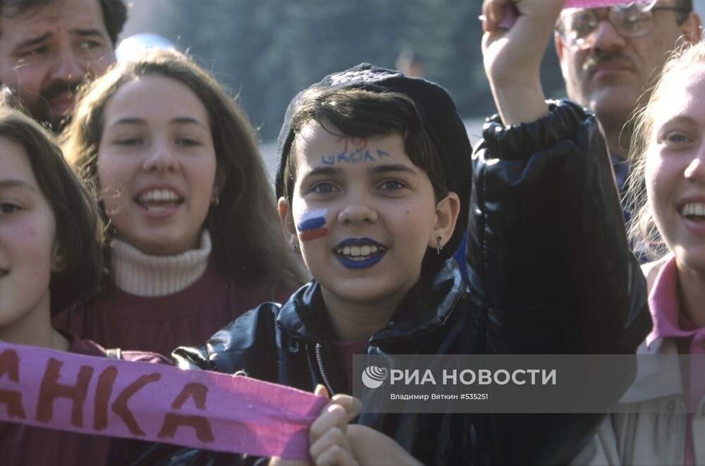 Москвичи и гости столицы празднуют 850-летие Москвы, 1997 год