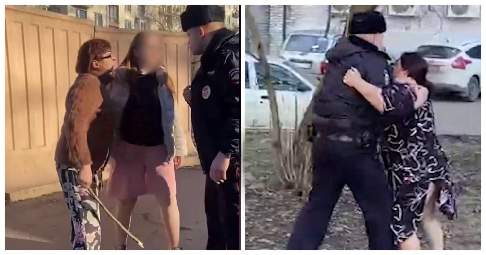 Две женщины избили участкового