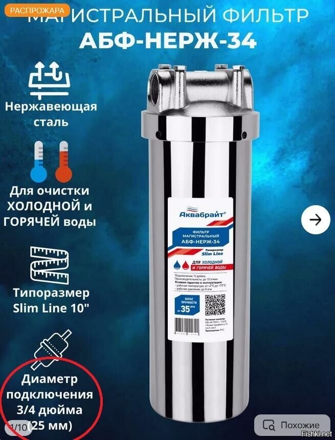 Купил как-то фильтр на 3/4, чего-то не подошел, решил проверить, чего там и как