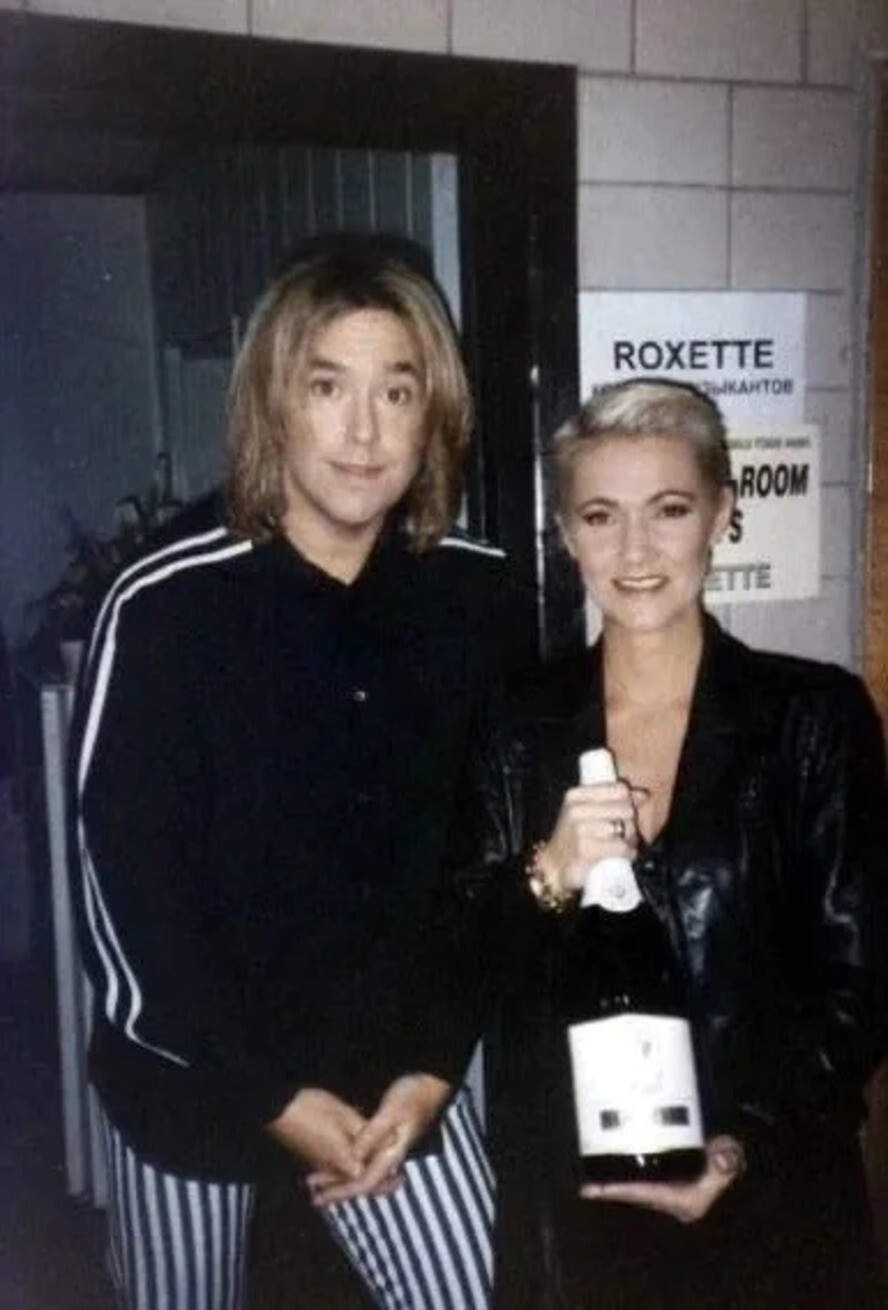 Группа «Roxette» с подарком от поклонника. Москва, май 1995 года.