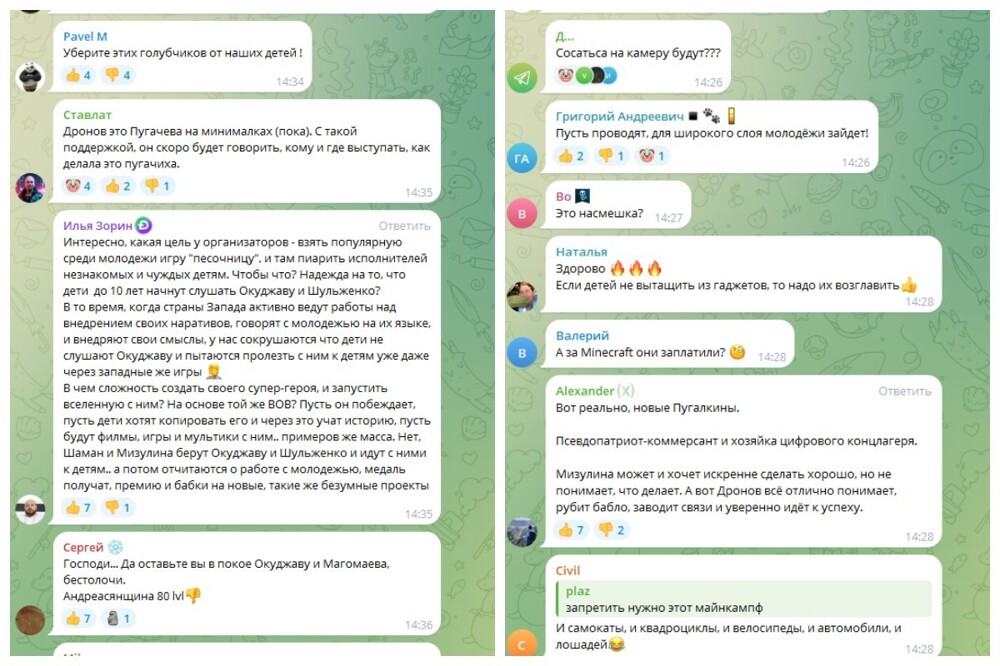 Екатерина Мизулина и Шаман проведут стрим в компьютерной игре Minecraft в честь Дня Победы