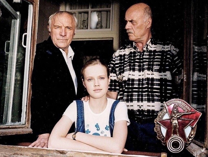 На съёмкax фильмa «Ворошиловский стрелок». 1999 г