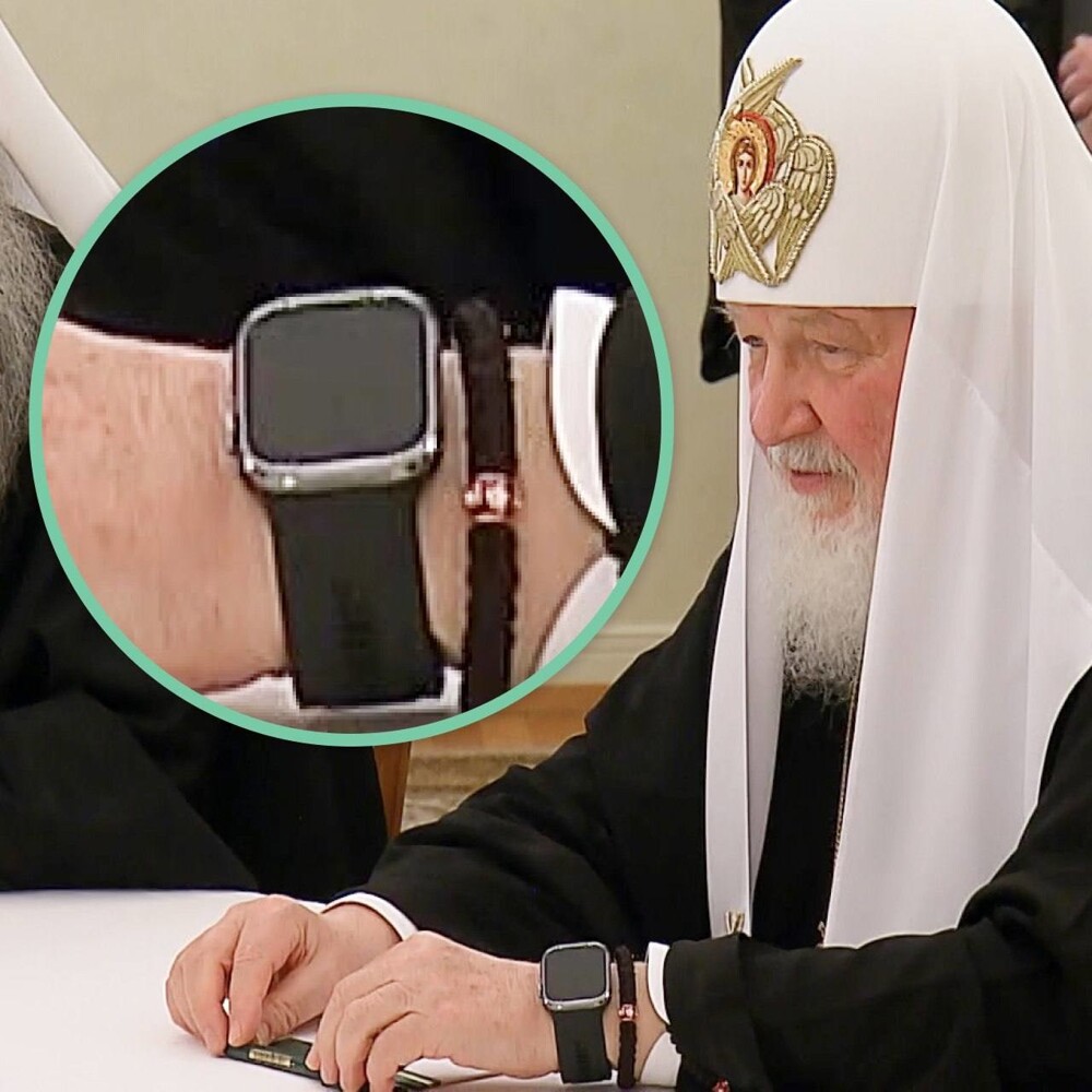 "И он сломался": на руке Патриарха Кирилла заметили часы Apple Watch