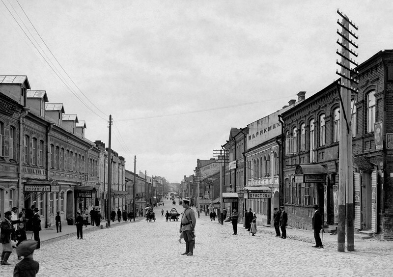 Захарьевская улица в Минске. 1910-е. Автор: А.Павлович.