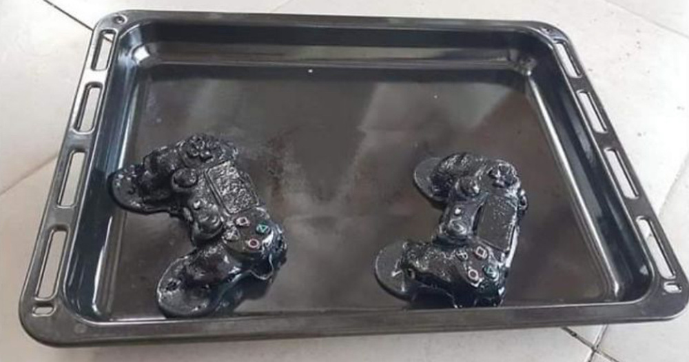 Когда забыли спрятанные вещи в духовке
