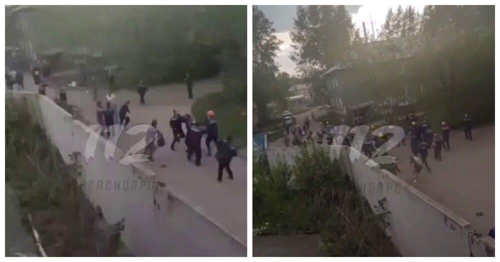 Рабочие устроили массовую драку в Красноярске