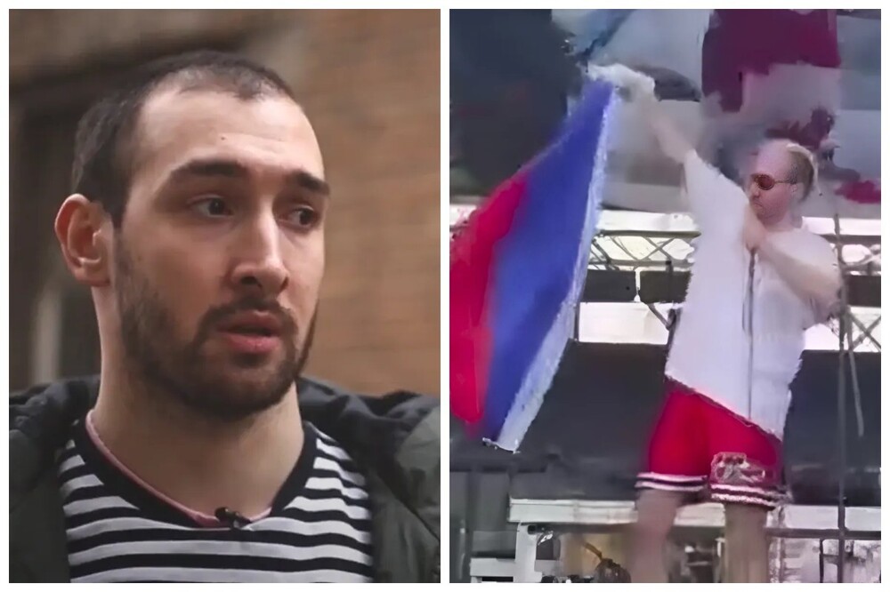 "Чего не сделает безмозглый для самоудовлетворения": на фестивале в Грузии певец демонстративно осквернил российский флаг