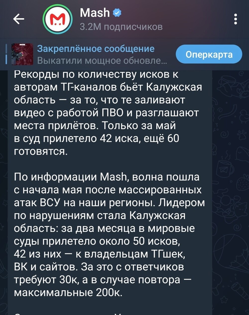 Уж сколько раз твердили миру, что нехрен постить прилёты и работу ПВО. Но всё не впрок. Не доходит через голову- дойдет через задницу