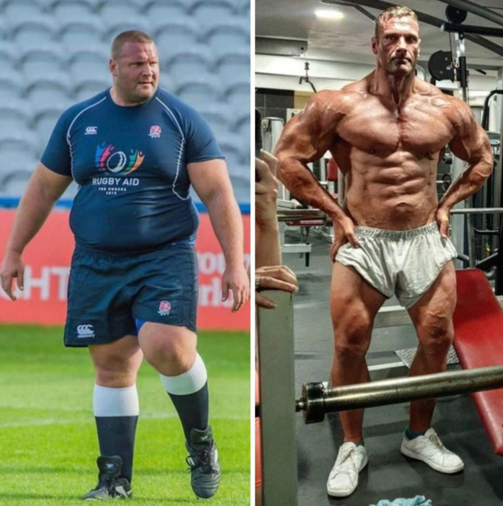 Британец Терри Холландс изначально был стронгменом в World’s Strongest Man, а после выхода на пенсию посвятил себя бодибилдингу. Как вам такой пример?