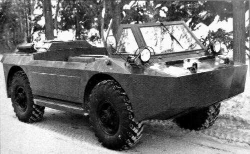 Опытная плавающая машина НАМИ-0281 для подразделений быстрого реагирования. 1989 год