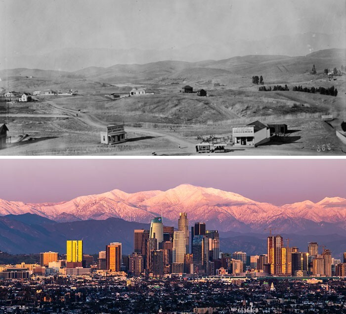 19. Лос-Анджелес, 1880 против 2019 