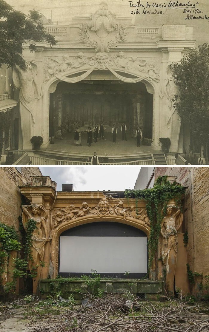 8. Театр под открытым небом, Бухарест, Румыния, 1916 против 2016