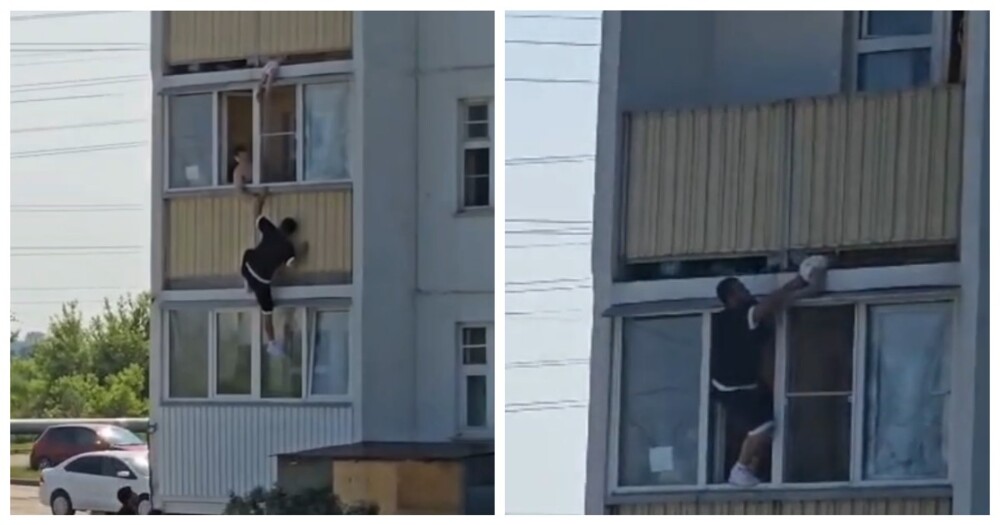 В Новосибирске спасли маленького ребенка, едва не упавшего с балкона