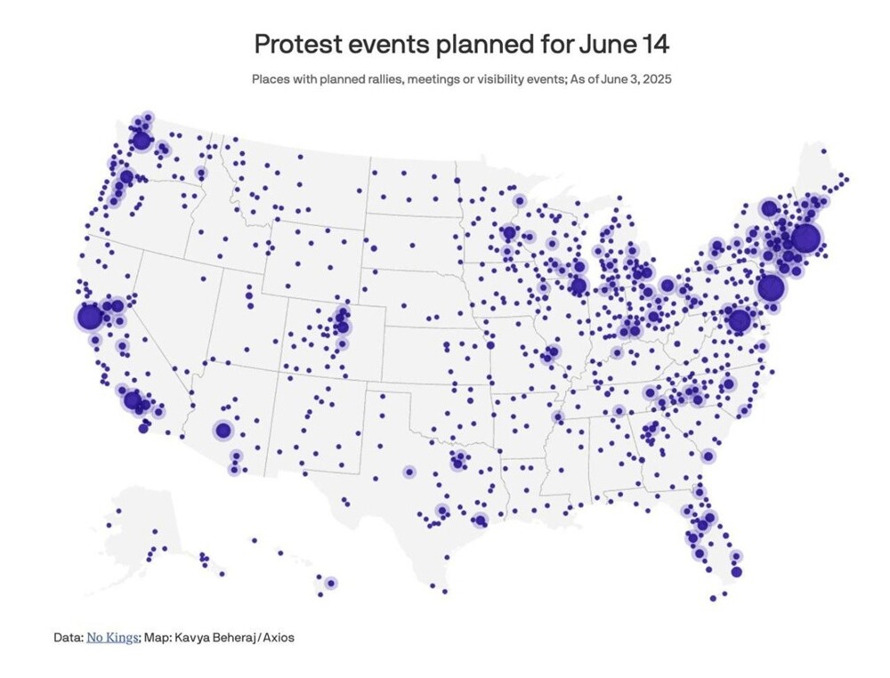 14 июня борцы с режимом Трампа планируют свой Евромайдан по всем США