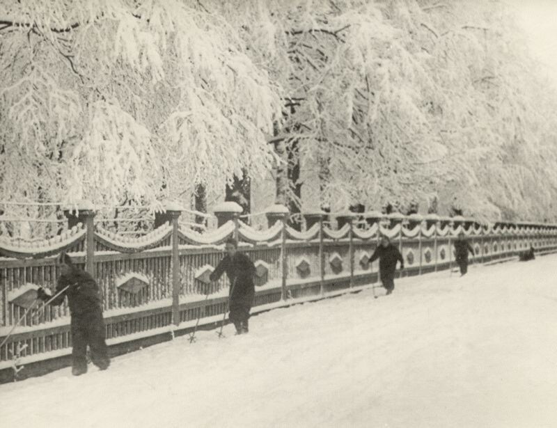 Городской Парк культуры и отдыха. Г. Ефимовский, январь 1955 года, Череповец.