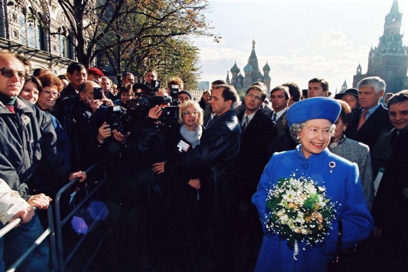 Королева Великобритании Елизавета II на Красной площади. 18 октября 1994