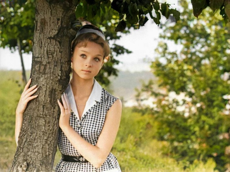 Наталья Седых на съемках фильма "Дети Дон-Кихота", 1965 год