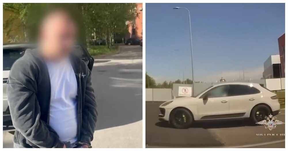 В Петербурге мужчина на Porsche устроил гонки с полицией и стрельбой из-за груза