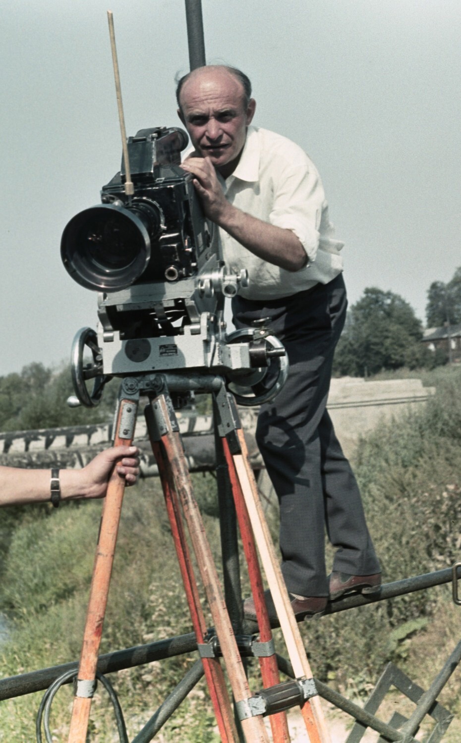 Ролан Быков на съемках кинофильма "Внимание, черепаха!", 28 июля 1970 год.