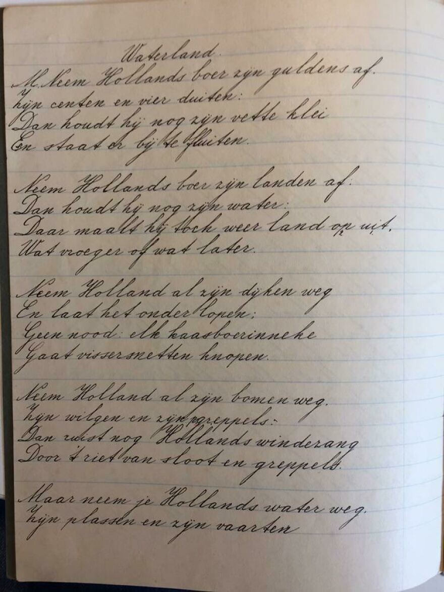 25. Почерк моей матери в начальной школе, около 85 лет назад