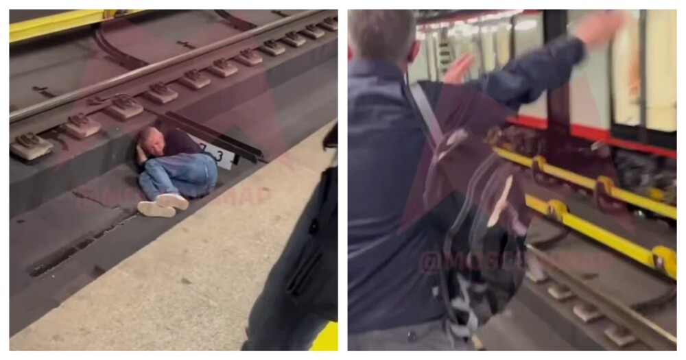 Мужчина уснул на путях в московском метро