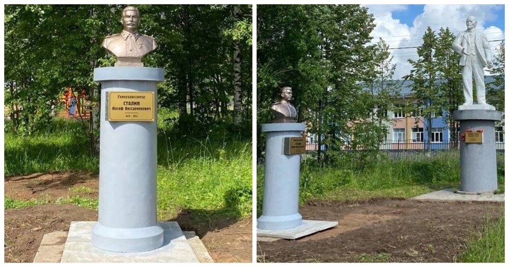 В Вологодской области установили очередной памятник Сталину