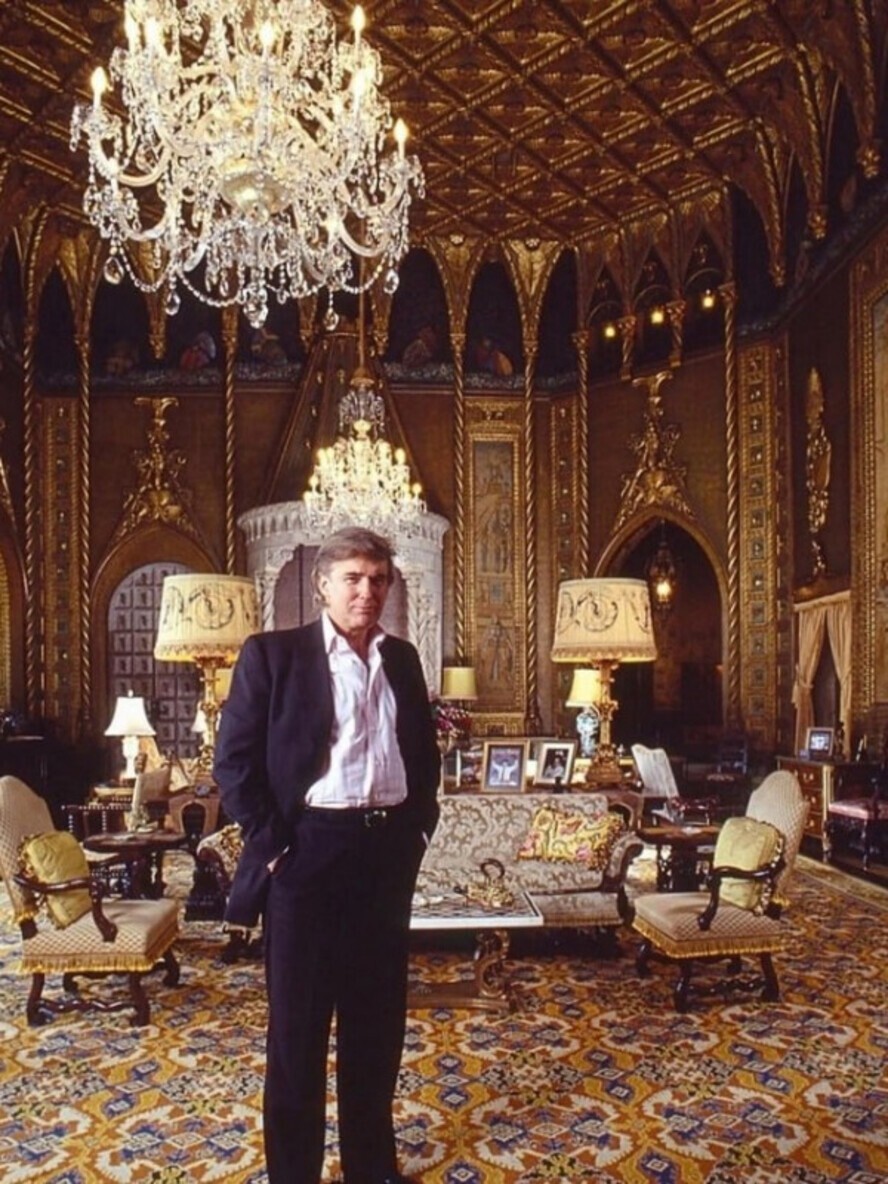 Дональд Трамп в своей резиденции Мар-а-Лаго, Флорида, 1992 г.