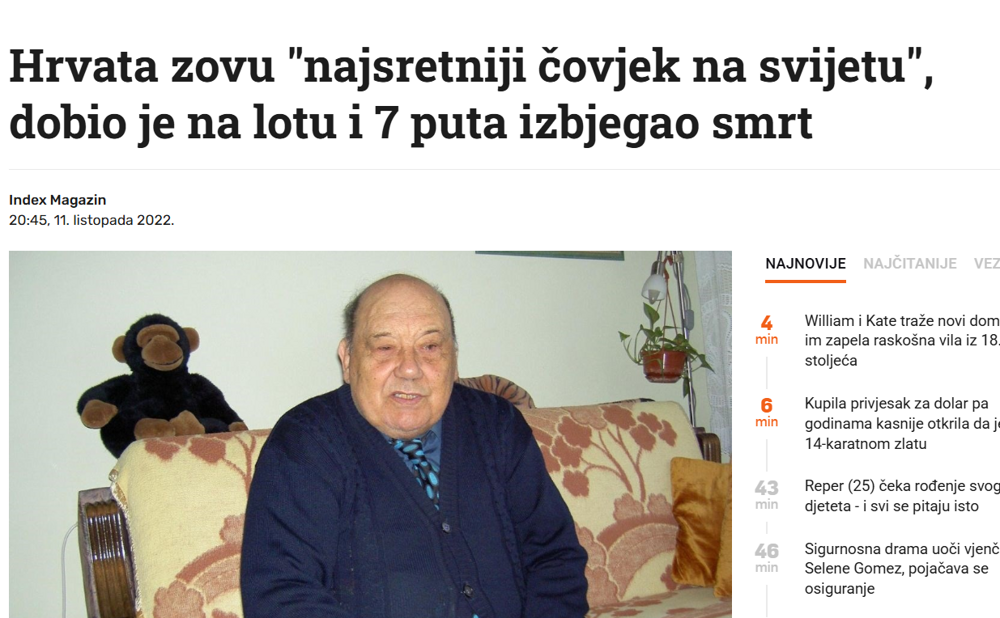 Фране Селак: человек, которого даже смерть побоялась трогать