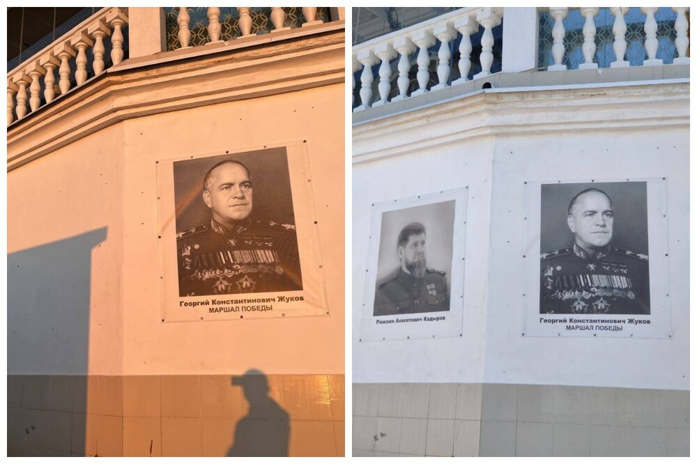"Преданный солдат Путина": портрет Кадырова в Крыму вернули в ряд с великими героями Великой Отечественной войны