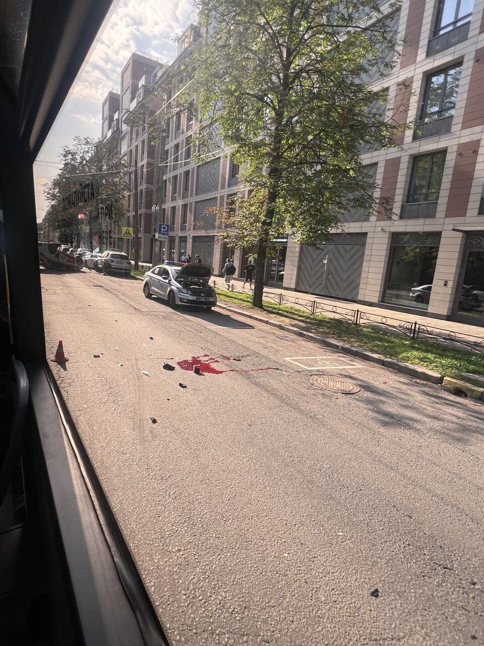 В Питере таксист сбил коллегу по цеху. ДТП "Внутривидовая борьба"