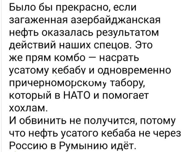 В Румынии объявили о чрезвычайной ситуации кризисного уровня из-за поставки загрязненной азербайджанской нефти