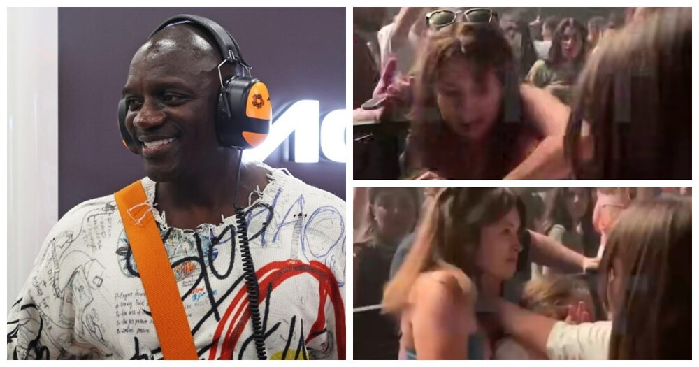 Полотенце раздора: в Сочи фанатки Akon устроили драку за потный трофей, брошенный в толпу