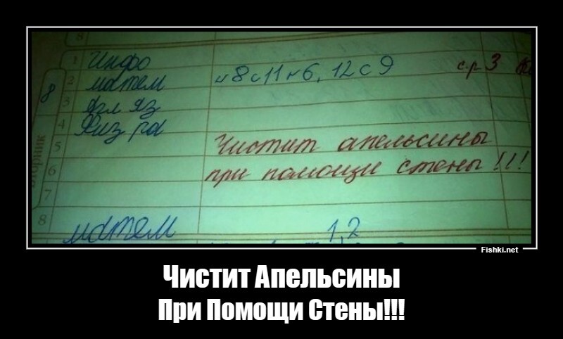 Чистит Апельсины